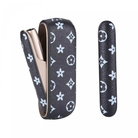 ✨TOATE PRODUSELE✨ - Set Husa Piele Ecologica Si Capac Plastic , pentru IQOS 3.0 DUO, de Protectie, Anti Soc si Zgarieturi, 20 gr, 12 x 4 x 2 cm, Negru