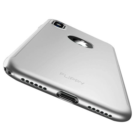 Set Husa si Folie de Protectie, , Compatibila cu Apple iPhone X, Full Cover 360°, Plastic + Sticla, Argintiu [1]