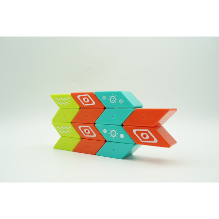 Set inteligent de constructie cu piese magnetice, 26 piese, +3 ani, multicolor [5]