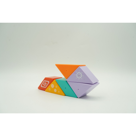 Set inteligent de constructie cu piese magnetice, , 6 piese, pentru copii, +3 ani, multicolor [4]