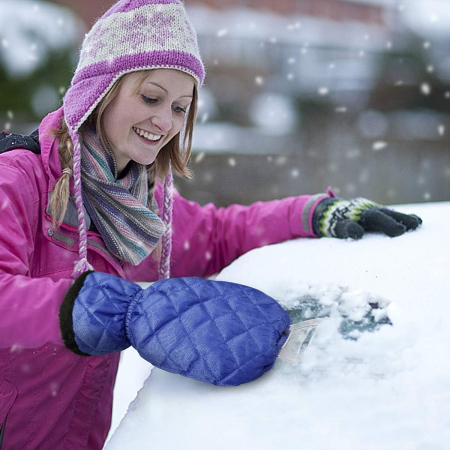 Set Manusa si Racleta pentru Zapada, , Impermeabila, Izolatie de Bumbac, 31 x 15 cm, Albastru [4]