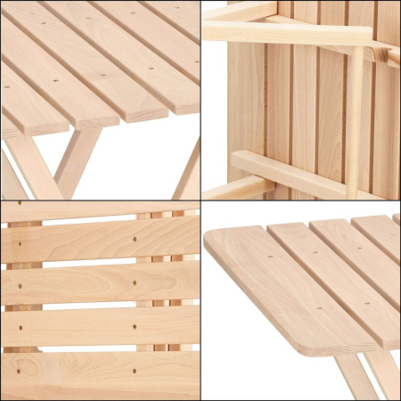 Set masa patrata plianta, cu 2 scaune pliante, gradina sau balcon Solas [9]