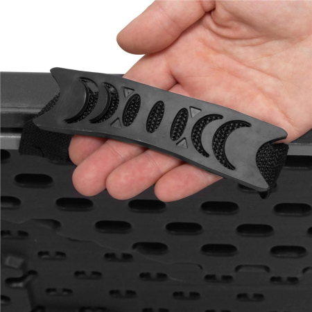 Set masa pliabila cu 2 banci, 180 cm, negru, HDPE si cadru metalic anticoroziv [7]