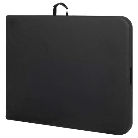 Set masa pliabila cu 2 banci, 180 cm, negru, HDPE si cadru metalic anticoroziv [19]