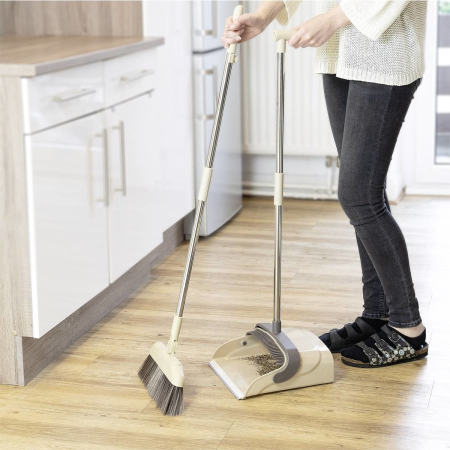 Set matura si faras cu coada, , Pentru uz casnic, Plastic/Otel, Maro/Bej, Depozitare verticala, 26x25.5x83 cm [6]