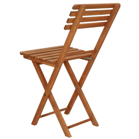 Set mobilier balcon sau terasa din lemn de fag, pliabil, masa 52x51x65 cm si 2 scaune, maro [27]