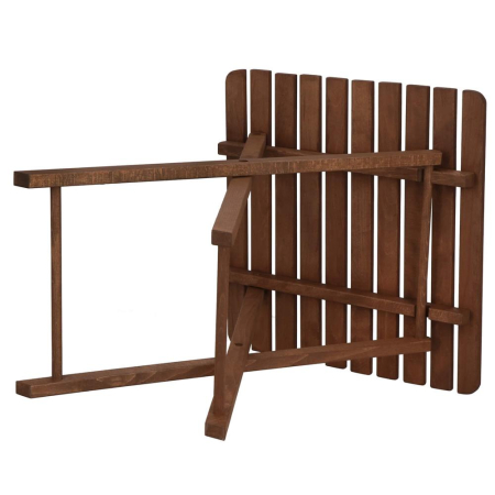 Set mobilier balcon sau terasa din lemn de fag, pliabil, masa 52x51x65 cm si 2 scaune, maro inchis [25]