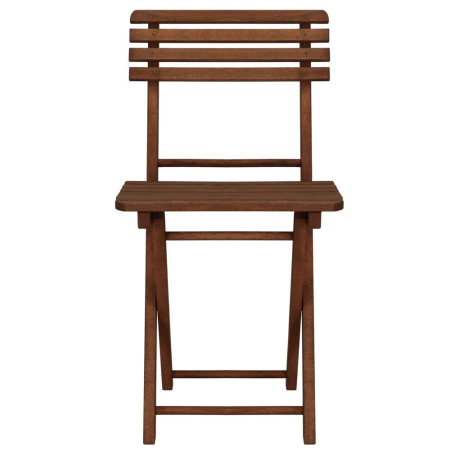 Set mobilier balcon sau terasa din lemn de fag, pliabil, masa 52x51x65 cm si 2 scaune, maro inchis [10]