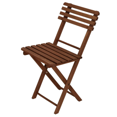 Set mobilier balcon sau terasa din lemn de fag, pliabil, masa 52x51x65 cm si 2 scaune, maro inchis [14]