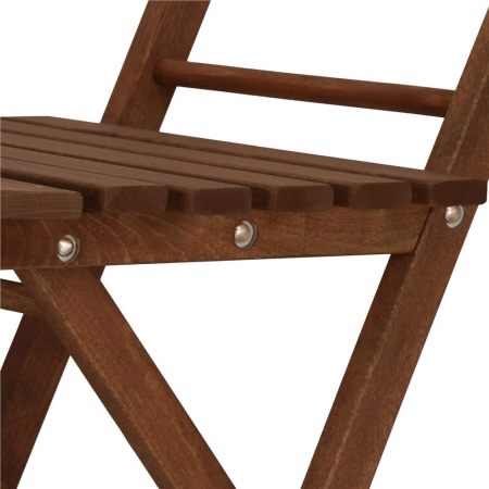 Set mobilier balcon sau terasa din lemn de fag, pliabil, masa 52x51x65 cm si 2 scaune, maro inchis [9]