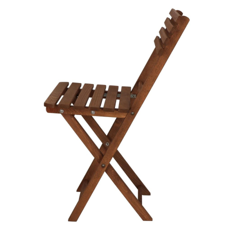 Set mobilier balcon sau terasa din lemn de fag, pliabil, masa 52x51x65 cm si 2 scaune, maro inchis [12]