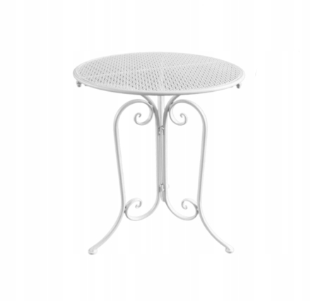 Set mobilier gradina metalic Elba, 2 scaune pliabile, 1 masa, alb [3]