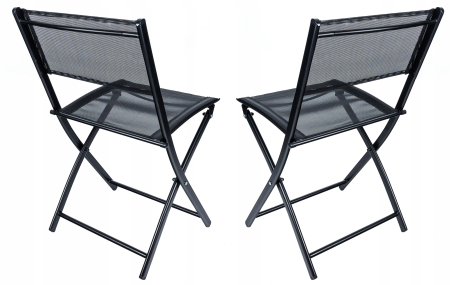 Set mobilier gradina Sersimo Oneiro, 2 scaune pliabile, 1 masa, negru [17]