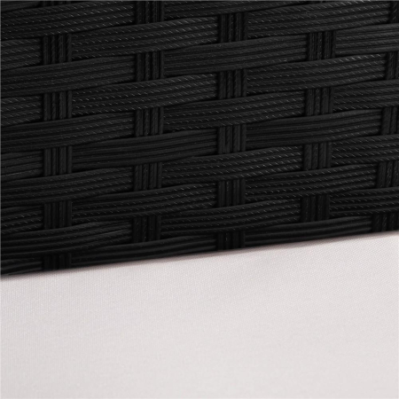 Set mobilier terasa, din tehnorattan, masa cu blat sticla securizata, 2 fotolii cu perne, negru [15]