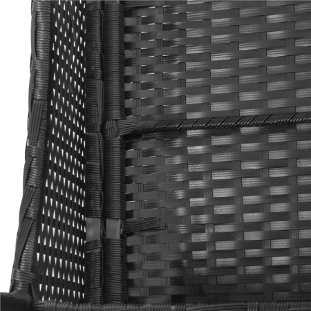 Set mobilier terasa, din tehnorattan, masa cu blat sticla securizata, 2 fotolii cu perne, negru [23]