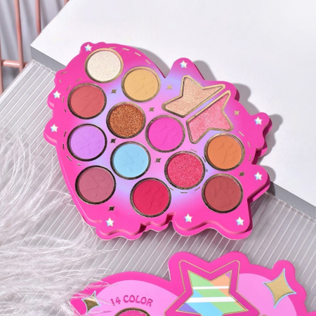 Set Paleta de machiaj cu 14 farduri de pleoape Kevin&Coco, Red Heart Eyeshadow Palette, 21 x 20.5 x 2.2cm [3]