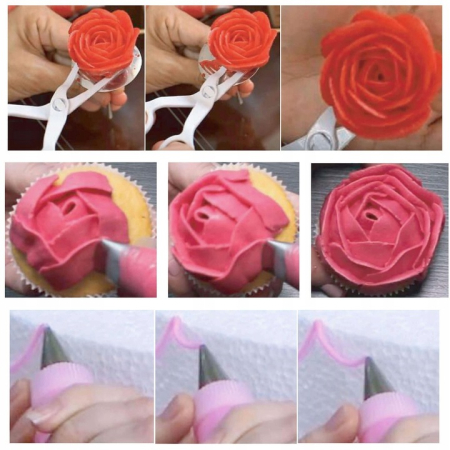 Set patiserie, 83 piese cu sabloane pentru ornarea prajiturilor [9]