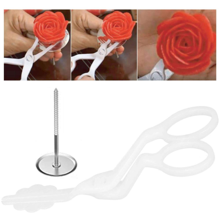 Set patiserie cu platou rotativ, 37 piese cu sabloane pentru ornarea prajiturilor [17]