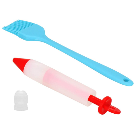 Set patiserie cu platou rotativ, 37 piese cu sabloane pentru ornarea prajiturilor [3]