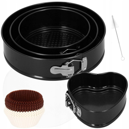 Set patiserie cu platou rotativ si 4 tavi de copt, 345 piese cu sabloane pentru ornarea prajiturilor [8]