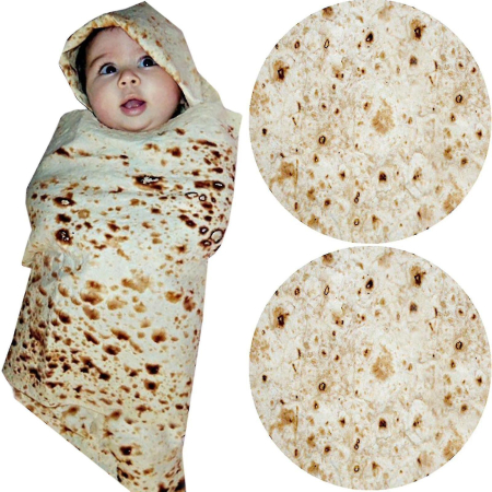 Set patura flanel si caciula , forma lipie, pentru nou-nascuti, material poliester, 85 cm, crem [3]