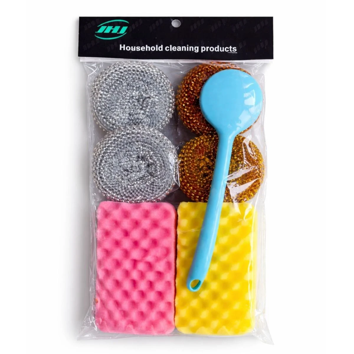 Set pentru Spalat Vase cu Maner PVC, 4 Bureti de Sarma si 2 Bureti Moi, ORIGINAL DEALS [5]