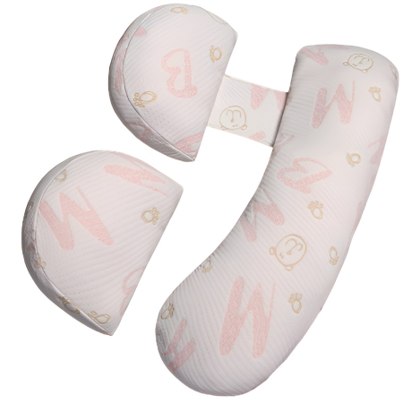 Perne Voiaj, Paturi si Textile - Set Perna pentru Gravide, , Husa Detasabila, Spuma Moale, Utilizare in Forma H si U, Reglabila, Latime Ajustabila, Proactive, Roz Pal