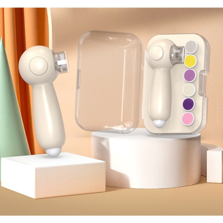 Set Pila Electrica, , pentru Copii si Bebelusi, din ABS, 6 Accesorii, Incarcare USB, cu Lumina Led, 11.5 x 5.5 cm, Alb [6]