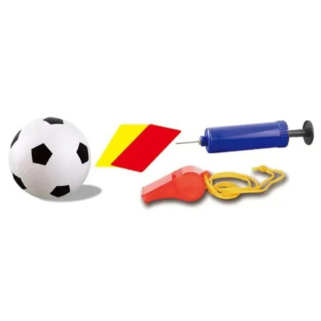 Set Poarta de Fotbal pentru Copii, , 60x90 cm, Minge, Cartonase, Pompa, Fluier, Interactiv, Distractiv, Galben [2]