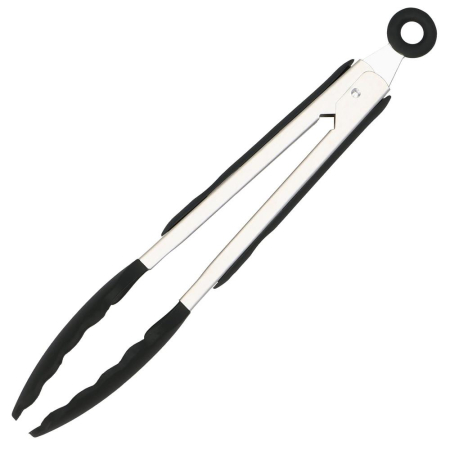 Set Sersimo 12 ustensile de bucatarie din silicon termorezistent si maner din bambus, negru [21]