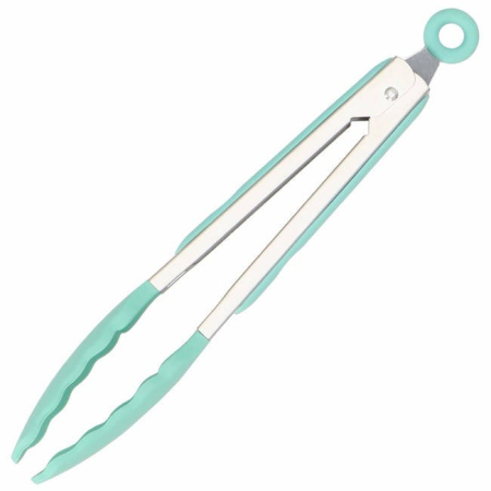 Set Sersimo 12 ustensile de bucatarie din silicon termorezistent si maner din bambus, verde [11]