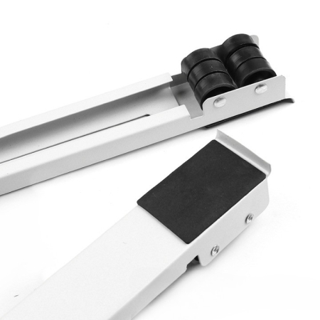 Set Suport Reglabil cu Roti pentru Mutat Mobila, , Dimensiune Reglabila, Greutate Maxima 330kg, Benzi Antiderapante, cu Frana, Alb Negru [8]