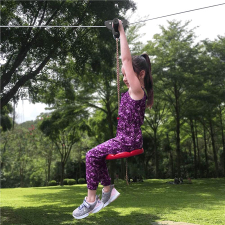 Set tiroliana pentru copii, cablu otel lungime 30m, capacitate 120kg [1]