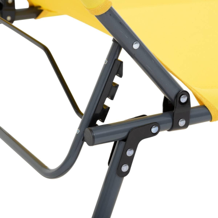 Sezlong 5Five Beach Chair, cadru metalic, pliere compacta, 173x56x27 cm, galben [2]