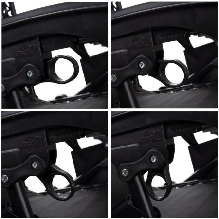 Sezlong pliabil SERSIMO GC3, Relax Zero Gravity cu parasolar, 175cm, negru [16]