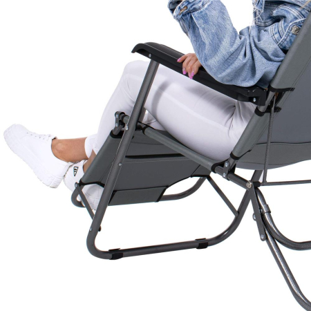 Sezlong pliabil SERSIMO GC30, Relax Zero Gravity, 80x60x153cm, gri mediu [10]