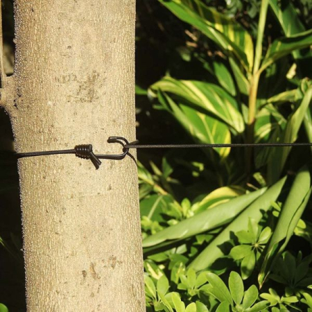 Sfoara pentru Uscarea Hainelor, , Uscator Sfoara Portabila, 12 Clips-uri Incluse, Lungime 180 cm, PP Cablu de Otel, Negru [3]