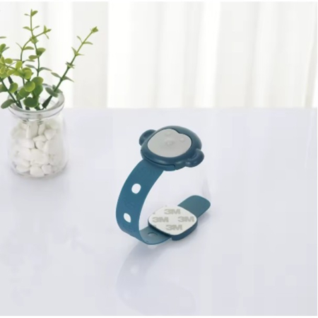 Siguranta pentru Usi Copii, , Sistem de Blocare Sertare, Dulap, Frigider, Adeziv, cu Sistem de Inchidere Dublu, Model Maimutica, Albastru [1]