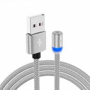 Cablu Textil USB Fast & Safe Charging 3.6A cu Mufa Magnetica 360° Cablu de date telefoane Cablu de incarcare telefon [37]