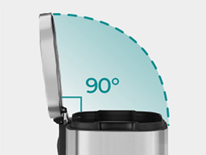 SONGMICS Cos de gunoi din otel cu pedala, galeata interioara plastic, capac inchidere lenta, 30L, 35x30x63cm, argintiu [3]