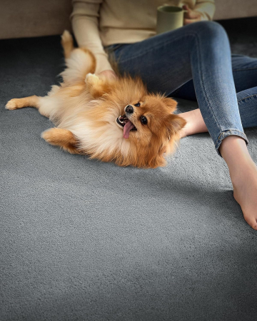 SONGMICS Covor decorativ antiderapant, lavabil la masina, 120x170 cm, gri [3]