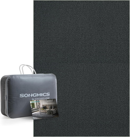 SONGMICS Covor decorativ antiderapant, lavabil la masina, 120x170 cm, gri carbune [4]