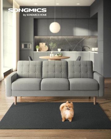 SONGMICS Covor decorativ antiderapant, lavabil la masina, 120x170 cm, gri carbune [5]