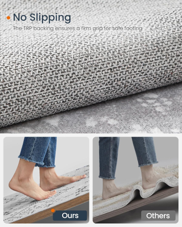 SONGMICS Covor decorativ antiderapant, stil boho, lavabil la masina, 120×170 cm, gri [2]