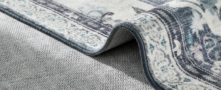 SONGMICS Covor decorativ antiderapant, stil vintage, lavabil la masina, 120×170 cm, gri [9]