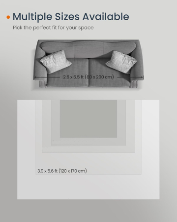 SONGMICS Covor decorativ antiderapant, stil vintage, lavabil la masina, 120×170 cm, gri [13]