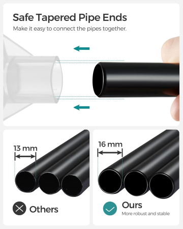 SONGMICS Dulap textil garderoba, 2 compartimente haine cu rafturi, cadru metalic, 127x45x176 cm, negru [1]