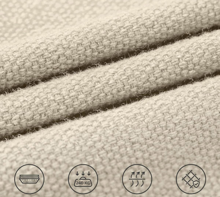 SONGMICS Hamac cu cadru metalic, reglabil la 5 inaltimi, maxim 240 kg, 300x90x95cm, bej [3]