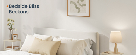 SONGMICS Masuta laterala tip noptiera, cu 3 rafturi si cos textil, cadru metalic, 30x34x58 cm, bej [4]