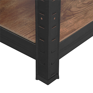 SONGMICS Raft cadru metalic modular pentru depozitare, 5 polite, 150x75x30cm, sarcina 650 kg, maro rustic [8]